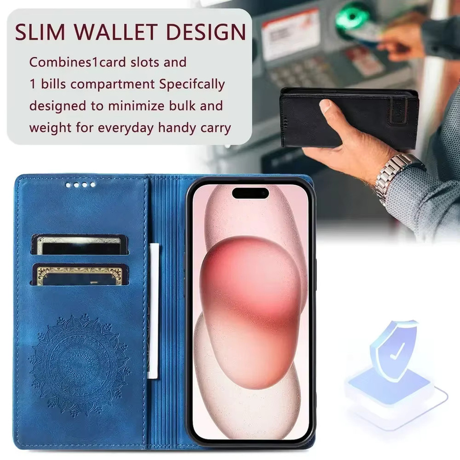 Luxus Leder-Buchetui für Samsung Galaxy S26 Ultra und S25 Plus mit Magnetfunktion in Rot - Bild 3