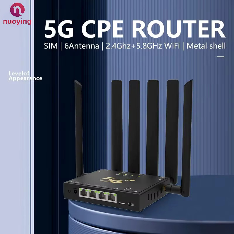 NUOYING 5G CPE Router AX3000 WiFi 6 Mobilfunkrouter in Schwarz - Bild 4