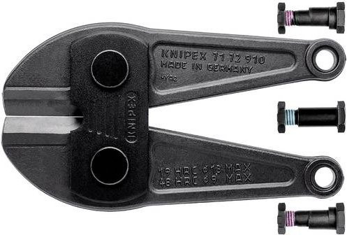 Knipex Ersatzmesserkopf für Bolzenschneider 71 72 910 in Schwarz inklusive Schrauben - Bild 1