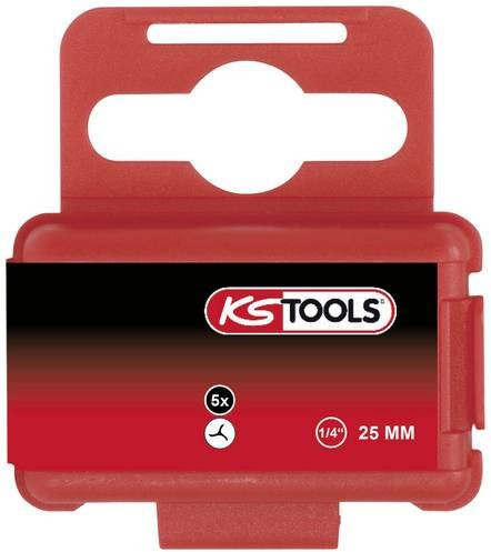 KS Tools Tri-Wing Bit Set 1/4 Zoll Classic, 5er Pack, Rot, Stahl - Bild 1