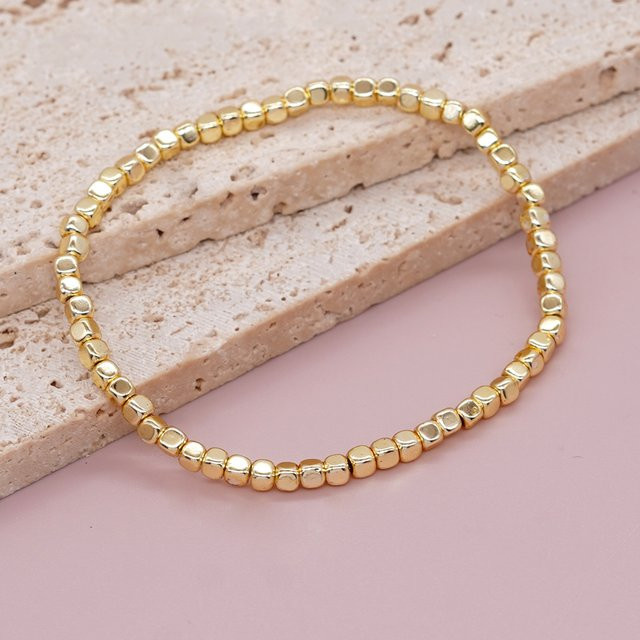 Go2boho Armband, Hämatit-Stein, goldene Perlen, Unisex - Bild 1