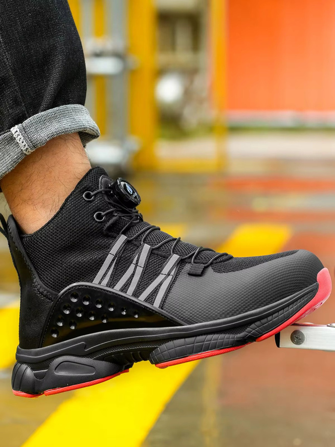 Kankeirr Arbeitssicherheitsstiefel in Schwarz mit Stahlkappe und bruchsicherer Sohle - Bild 5