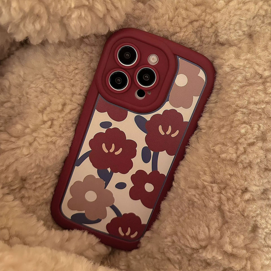 MUQGEW Handyhülle mit Blumen-Malerei für iPhone 15 14 13 12 11 Pro Max XS XR X 7 8 Plus, weiche Silikon Schutzhülle, Multicolor - Bild 3