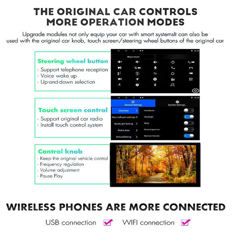 Android 13 Navigationssystem für Volkswagen T6 Transporter Multivan (2016-2022) mit 9 Zoll Display, CarPlay und Android Auto, 2+32GB, Schwarz - Bild 4