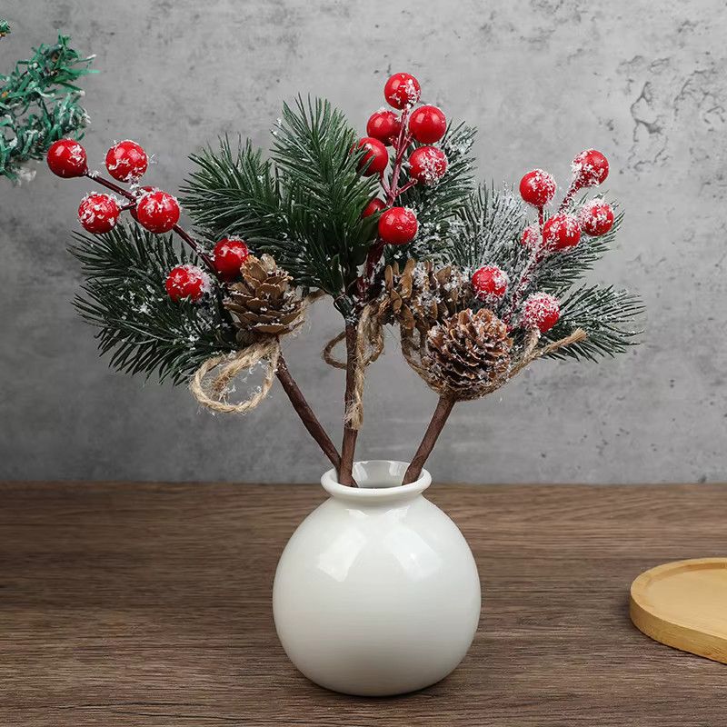 5er Set Künstliche Rote Beeren Zweige von ZQCXLD für Deine Weihnachtsdekoration - Bild 1