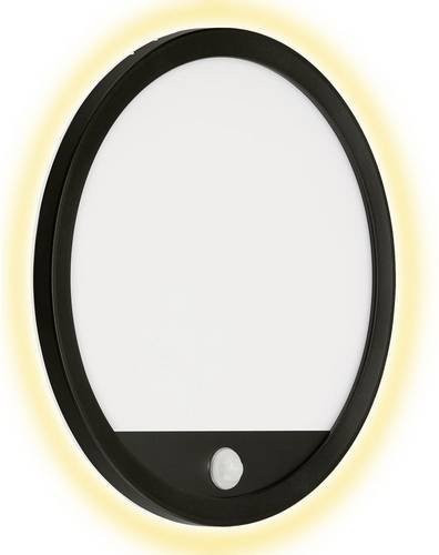 Telefunken Außenwandleuchte Schwarz mit LED, Bewegungsmelder und Dämmerungssensor, IP44, Modernes Design für Garten und Außenbereich - Bild 1