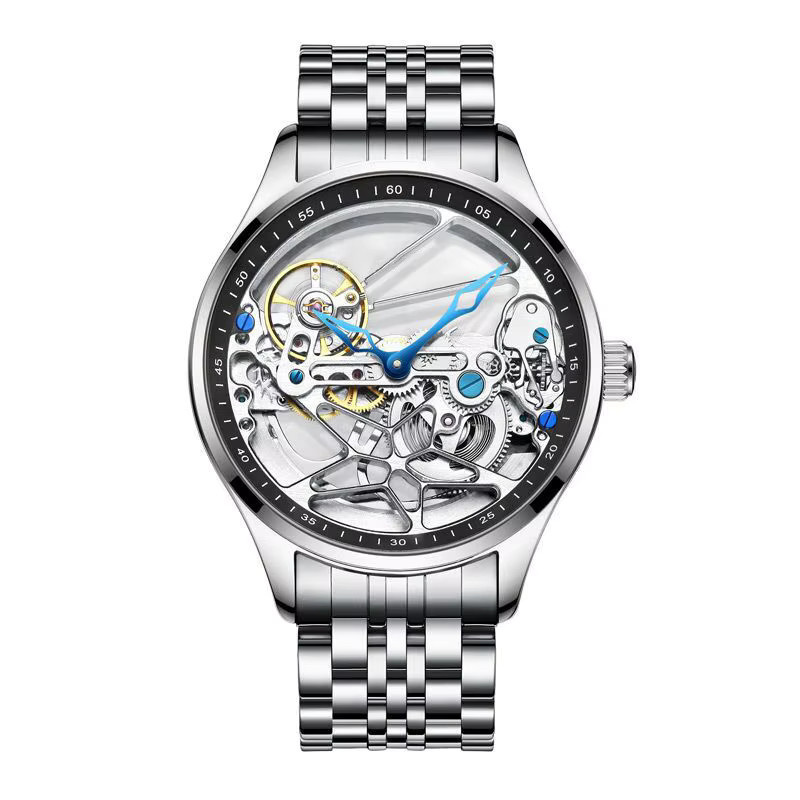 AILANG Armbanduhr Automatik, Edelstahl, Schwarz Blau, Herren - Bild 4