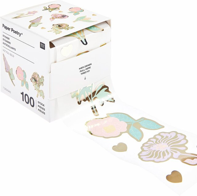 Rico Design Paper Poetry Sticker auf Rolle mit Blumen-Motiv - Bild 1