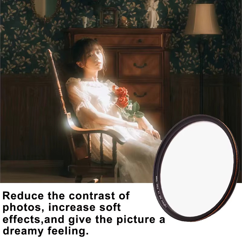 Lightdow Weicher Weißer Diffusionsfilter für Kameraobjektive von Canon Nikon Sony in verschiedenen Größen - Bild 5