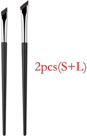 CNKESS Eyeliner Pinsel, 2 Stück, abgewinkelt, ultra dünn