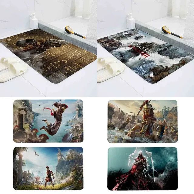 Flanell-Fußmatte mit Assassin's Creed Motiv für Badezimmer, Küche oder Wohnzimmer - Bild 1
