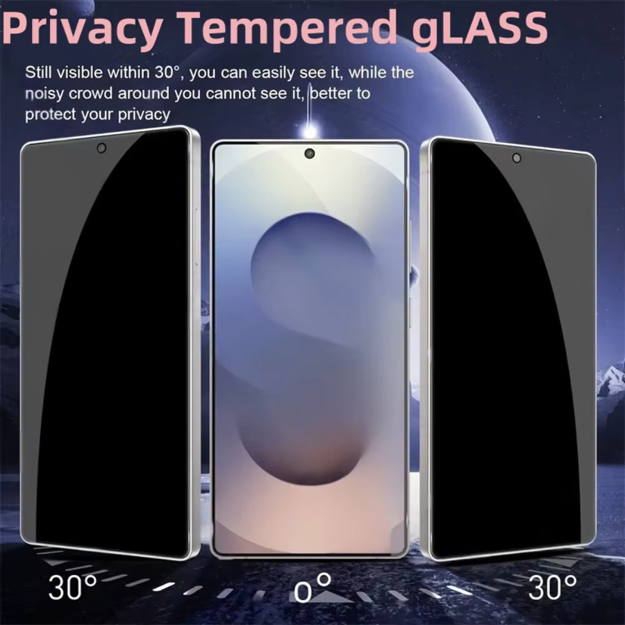 3 Stück MLHJ Anti-Spionage Panzerglas Displayschutz für Samsung Galaxy S25, transparent - Bild 3