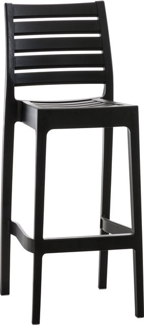 TPFLiving Barhocker Argon aus Kunststoff in Schwarz, stapelbar und modern - Bild 1