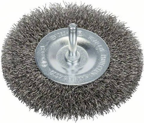 Bosch Scheibenbürste gewellt aus rostfreiem Edelstahl für Winkelschleifer, Farbe: Silber, Durchmesser: 100 mm, Stärke: 0,3 mm, Breite: 10 mm, Schaft-Ø: 6 mm - Bild 1
