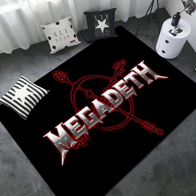 Karpetti Megadeth Fußmatte, Schwarz, B/B: 100 x 150 cm, rutschfest und waschbar - Bild 1