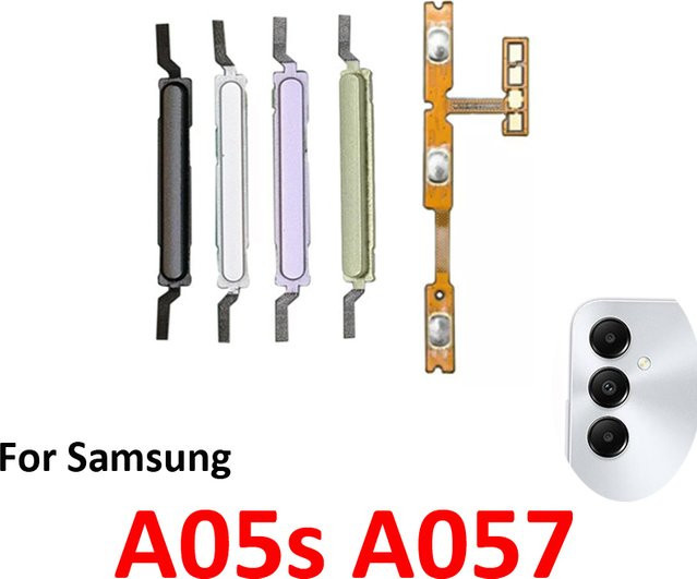 Samsung Galaxy A05s A057 Reparaturset mit Lautstärketasten und Ein/Aus-Schalter Flexkabel in Grün und Multicolour - Bild 1