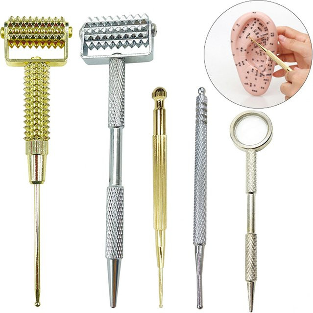 TCMHEALTH Akupunktur Punkt Sonde Ohr Massage Messing Stift, Unisex - Bild 1