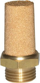 Riegler Sinterbronce-Schalldämpfer value line aus Messing in Gold, Sechskant/Gew. MS, G 1/2 - Bild 1