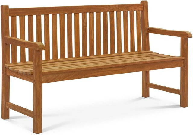 OUTFLEXX Ontario 3-Sitzer Gartenbank aus Teakholz in Braun, B/T/H: 150 x 62 x 92 cm - Bild 1