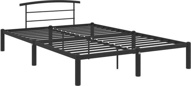 vidaXL Bettgestell aus Metall in Schwarz Matt B/T/H: 120 x 200 cm - Bild 1