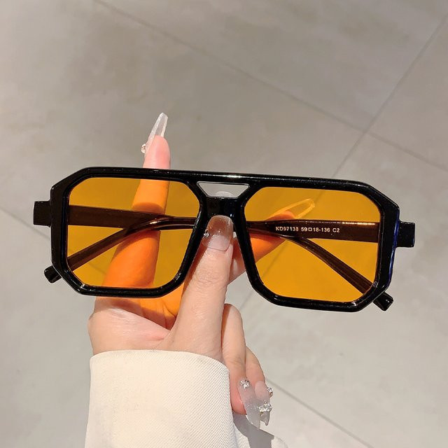 KAMMPT Sonnenbrille, quadratisch, Vollrand, Kunststoff, Unisex, schwarz - Bild 1