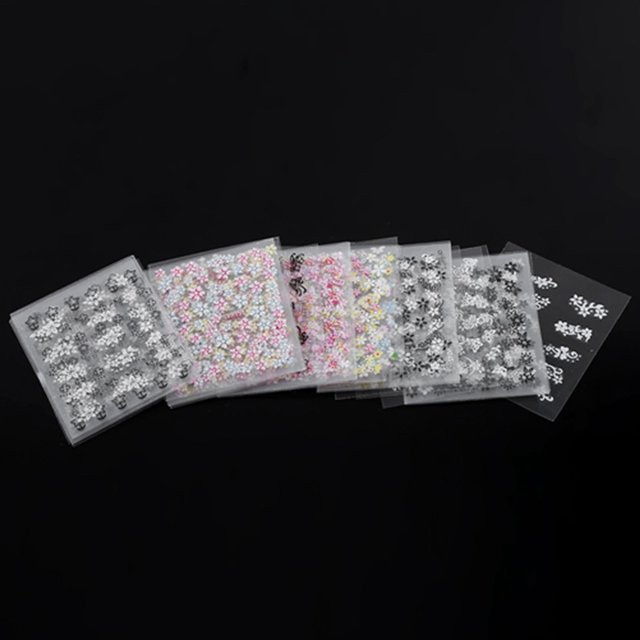 Shoemst 3D-Nagelkunst-Aufkleber, Blumen-Design, 50 Blatt, mehrfarbig - Bild 1