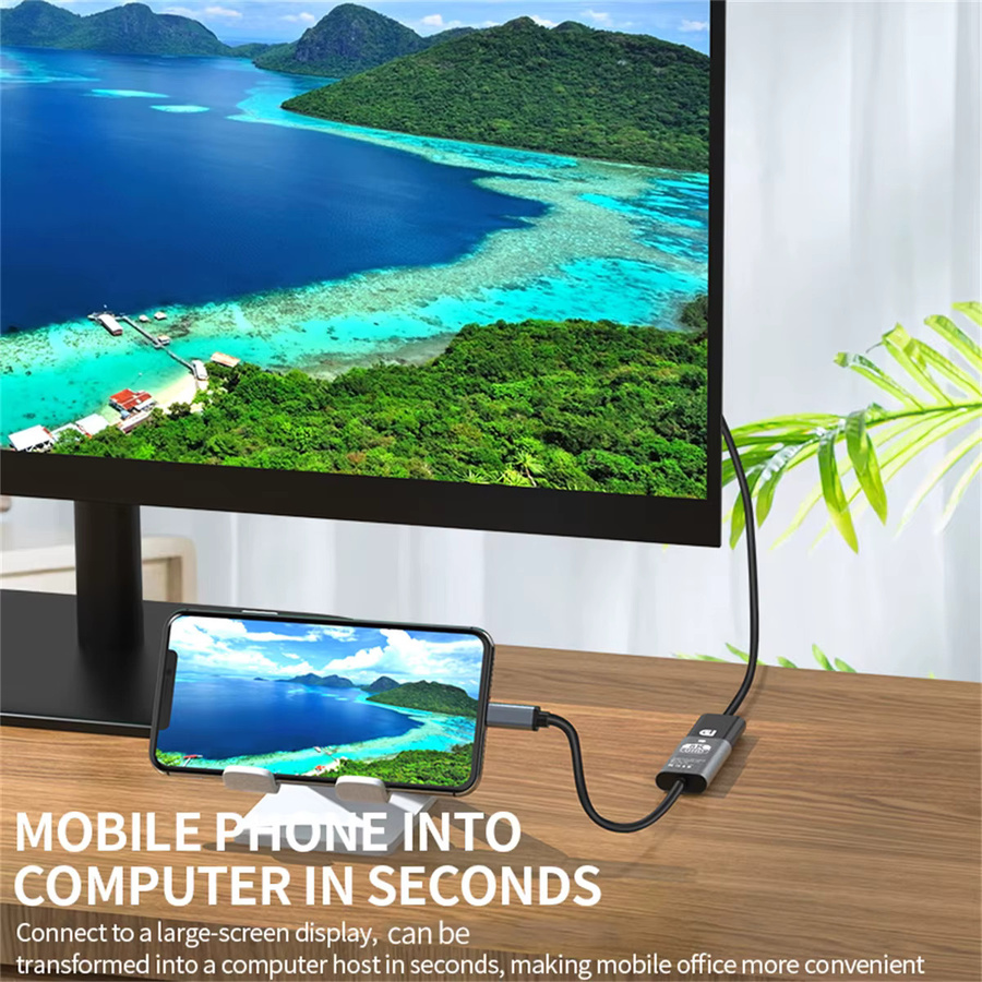 Gopala USB-C auf DisplayPort 1.4 Kabel für 8K@60Hz und 4K@144Hz, kompatibel mit Thunderbolt 4/3, iPhone 15 16 17, MacBook und iPad - Bild 4