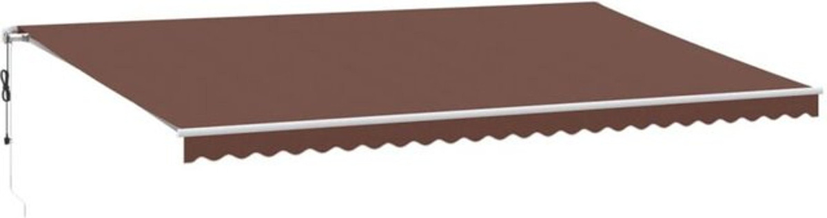 Automatische Markise mit LED von vidaxl in Braun, B: 600 cm, H: 350 cm - Bild 1