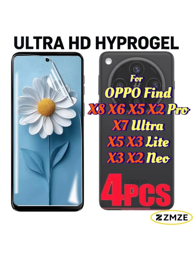 4 Stück Hydrogel-Displayschutz für OPPO Find X8 X7 X6 X5 X3 Serie, HD klar und transparent - Bild 7