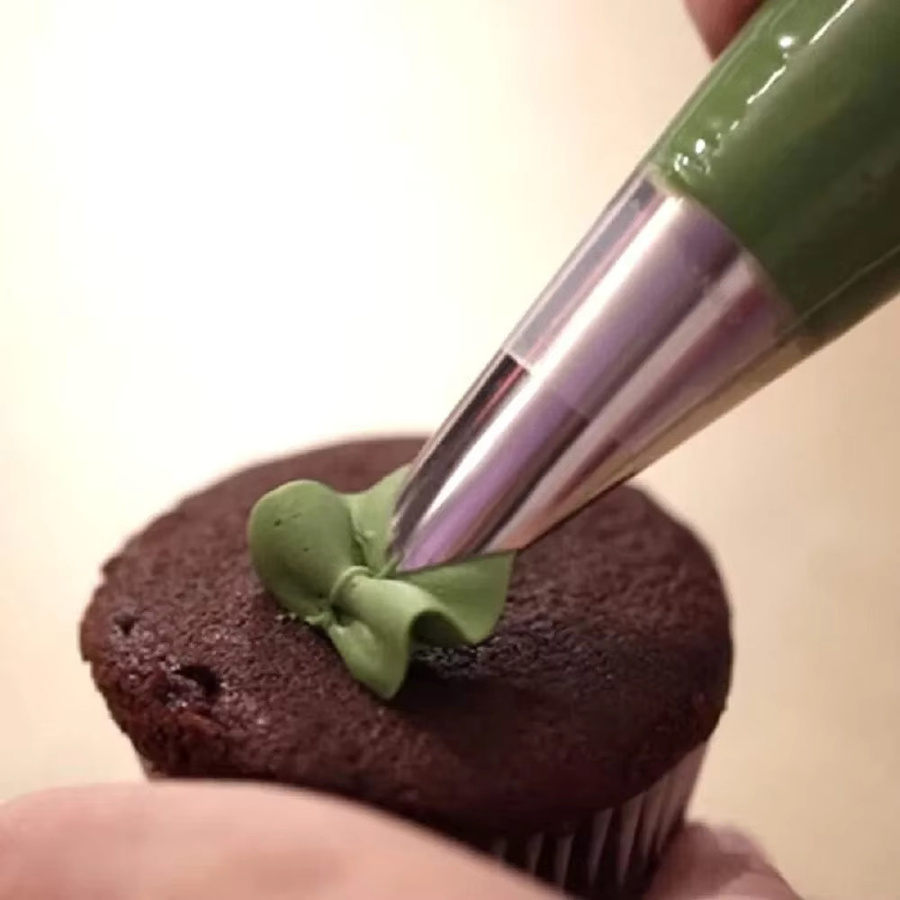 5er-Set Edelstahl Spritzdüsen für Gebäck und Fondant in Silber zur Dekoration von Kuchen und Cookies - Bild 2