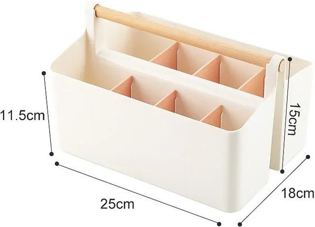Binchi Cultural Supplies Schreibtisch Organizer Stifthalter mit großer Kapazität in Beige - Bild 1
