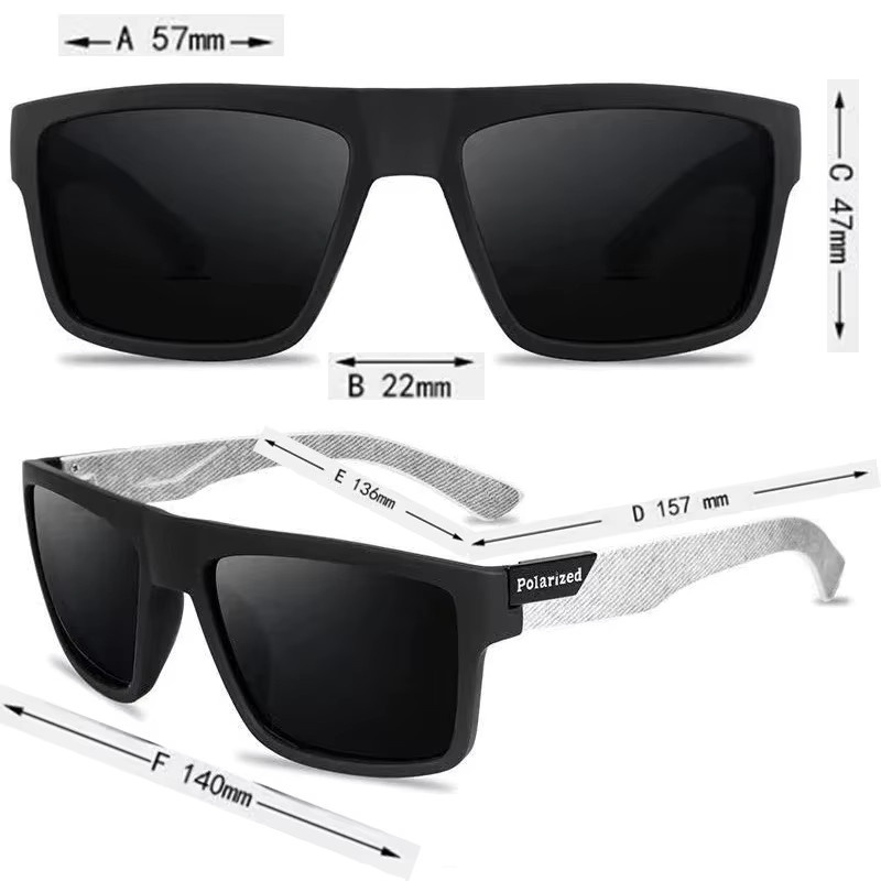 RUISIMO Sonnenbrille, Unisex, Vollrand, Square, Kunststoff, Schwarz, polarisiert - Bild 4