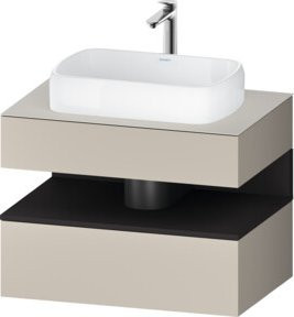 Duravit Waschtischunterschrank Qatego in Grau, B/T/H: 80 x 55 x 60 cm - Bild 1