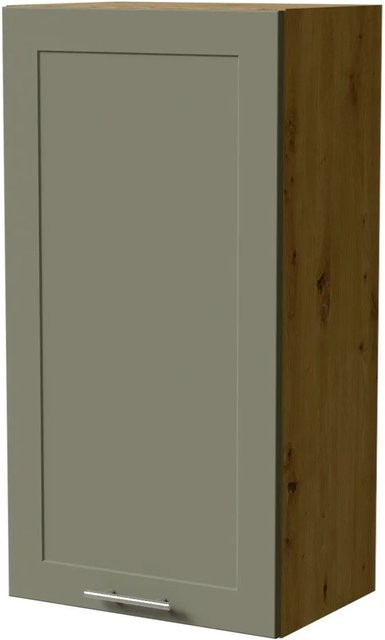 Feldmann-Wohnen Hängeschrank Oslo W4 in Eiche Artisan und Reed Green Matt, B/T/H: 50 x 32,5 x 96 cm - Bild 1