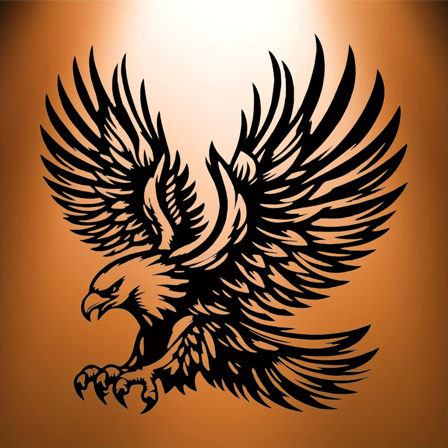 CIFBUY Adler-Metall-Wandskulptur in Schwarz als klassische Tier-Wanddekoration im Farmhaus-Stil - Bild 3