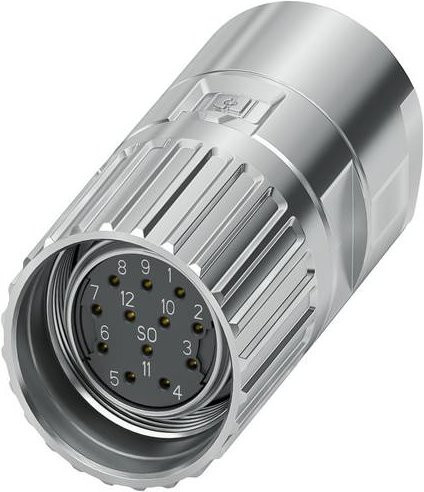 Phoenix Contact Signalsteckverbinder M23 Serie RF 1069313 M23-12S2N8A80DU in Silber - Bild 1