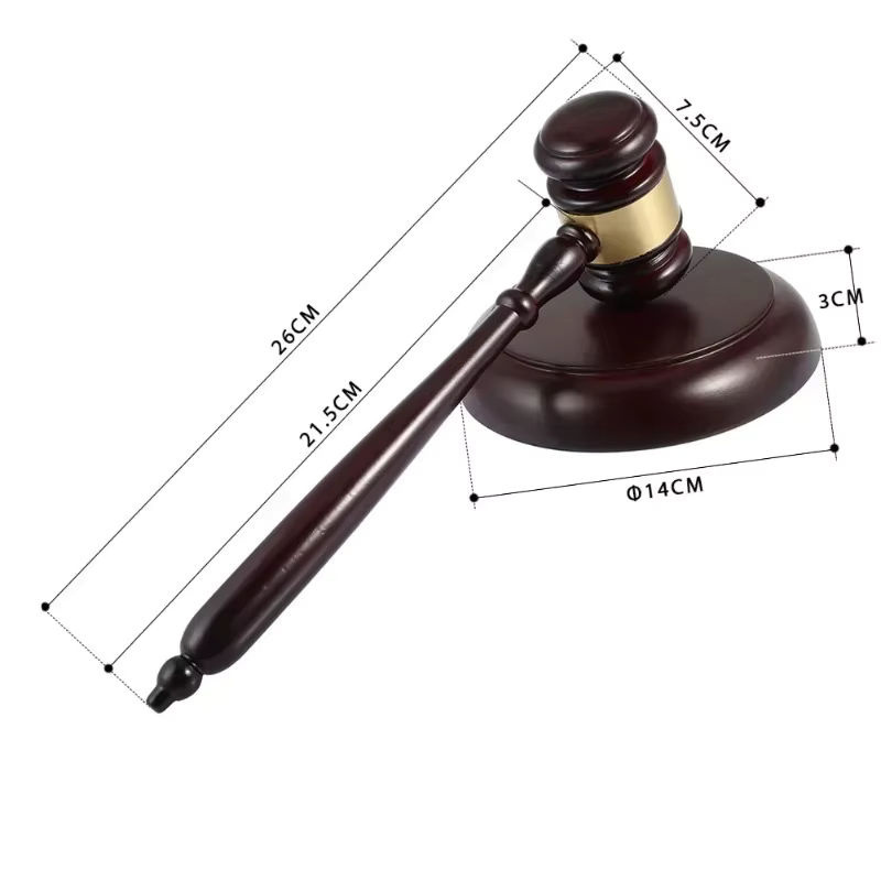 FATCOOL Richter Hammer aus Holz als handgefertigtes Dekorationsstück für Anwälte und Auktionen - Bild 3