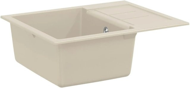 vidaXL Waschbecken aus Granitkomposit in Beige, B: 62 cm, T: 50 cm - Bild 1