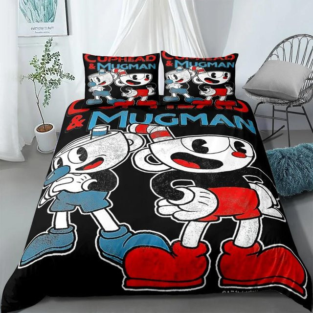 Bettwäscheset Digitaler Zirkus von Lodestar in Schwarz und Multicolour, Material Mikrofaser Polyester, B/H: 140 x 210 cm - Bild 1