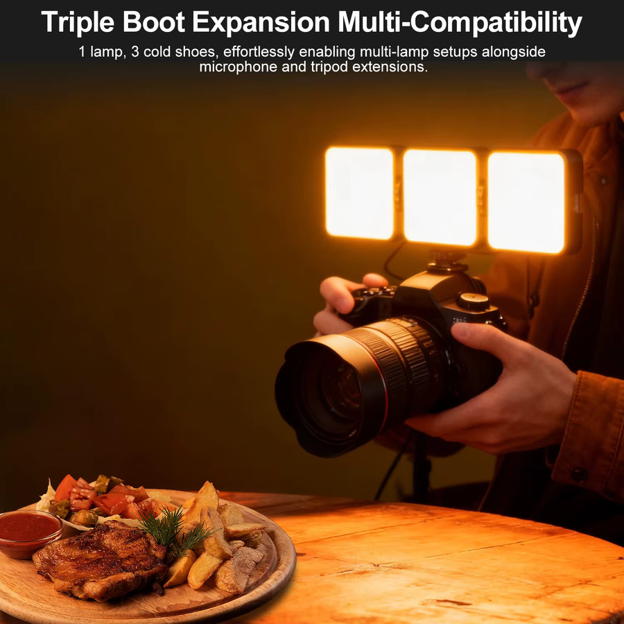 Desiontal X2 Tragbares RGB-Fotografie-Licht in Schwarz mit USB-C-Aufladung und einstellbarem Softlight für Live-Übertragungen und Spezialfotografie - Bild 6