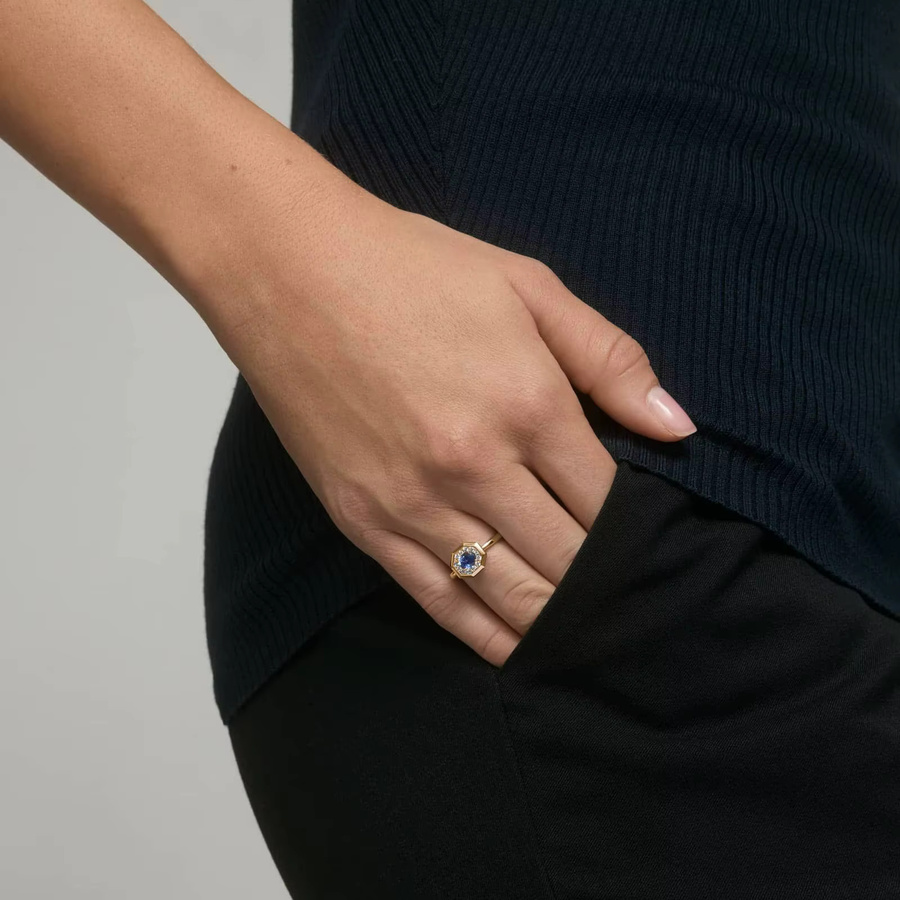 MUSHAN Ring 925 Silber, Saphir, Damen - Bild 2