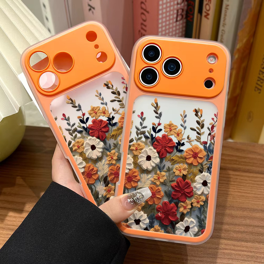 AKABEILA Handyhülle mit Blumenmuster für iPhone 17, 16 Pro Max, 15, 14, 13 – Hartschalen-Schutzhülle in Multicolour - Bild 3