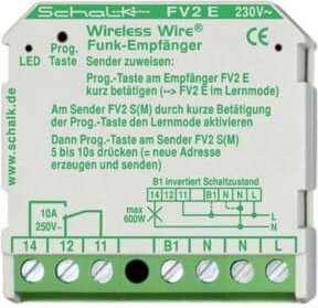 Schalk Funk-Empfänger FV2 E 10A 230V AC in Weiß - Bild 1