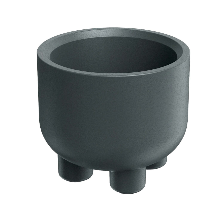 Prosperplast Blumentopf Molta Round Foot in Graphit, Durchmesser: 40 cm, Höhe: 33 cm - Bild 2
