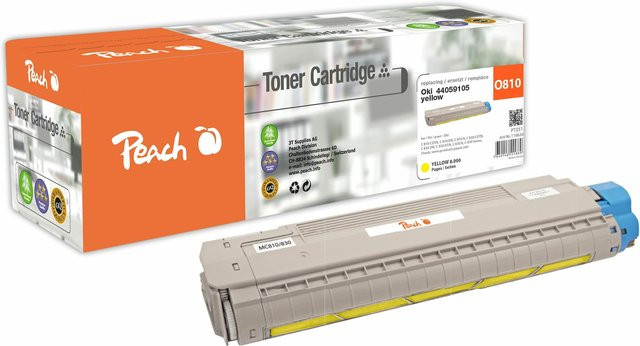 Peach Toner O440591 Gelb für OKI C 810 CDTN, C 810 DN, C 810 N, C 830 CDTN, C 830 DN, C 830 DTN (wiederaufbereitet) - Bild 1