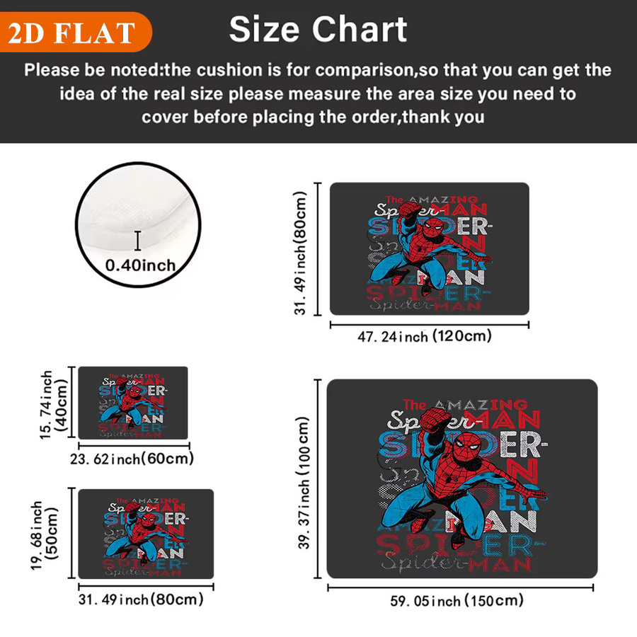 Rutschfeste Spiderman Badematte von BEAST KINGDOM aus Polyester, Rechteckige Motivmatte in Multicolour, B/T: 60 x 40 cm - Bild 4