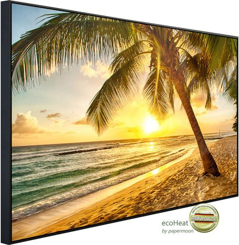 papermoon Infrarotheizung EcoHeat Barbados Palm Beach mit Matt-Effekt in Bunt, App-Steuerung und Überhitzungsschutz - Bild 1