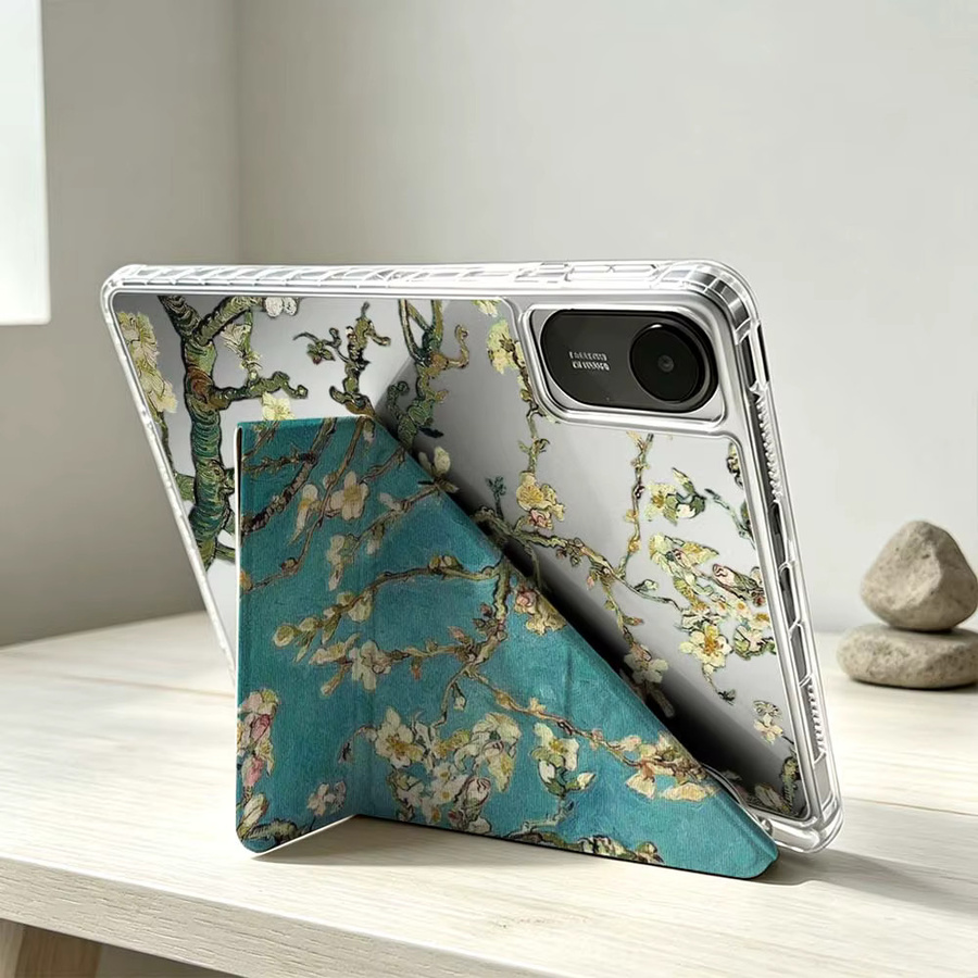 Tablet-Hülle mit Aprikosenblütenmuster für Xiaomi Mi Pad 8 7 6 5 Pro, Redmi Pad SE, Poco Pad und Foldable, weich, multicolor - Bild 2