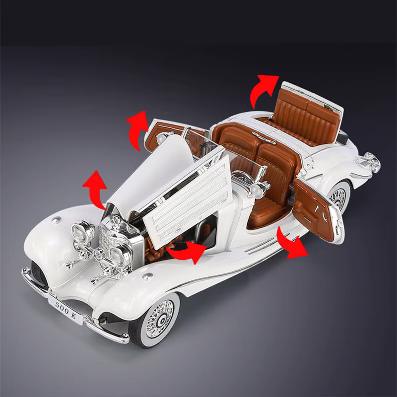 WELLY 1936 Benz 500K Automodell, 1:24, Metall, mit Licht und Sound - Bild 3