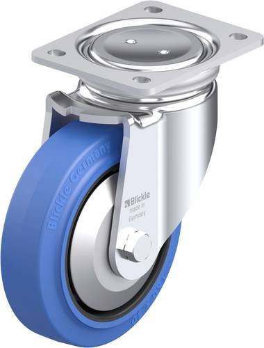 Blickle Stahlblech-Lenkrolle LUH-POEV 160R-SB-FA in Schwarz und Blau mit 160 mm Rad-Durchmesser und einer Tragfähigkeit von 400 kg - Bild 1